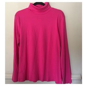 Amical Pink L/S Turtleneck Knit Top Size Large